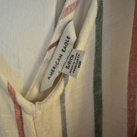 Striped Sleeveless Jumpsuit with Belt - Picture 3 of 4